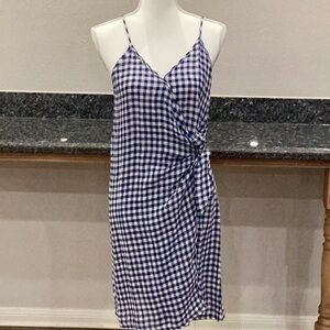 Preowned Rails Malia Blue Gingham Dress Size Medium (Item#H014)